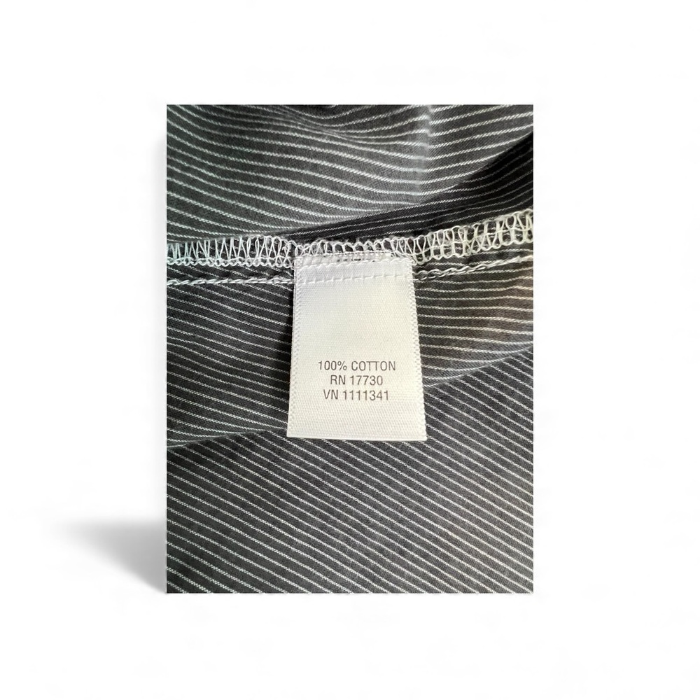 EUC Converse All Star gray & white thin stripe long sleeve blouse | sz XS - Picture 8 of 9